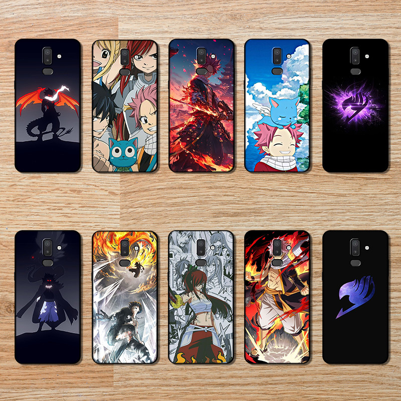 เคสโทรศัพท์สีดําแฟชั่นสําหรับ Samsung Galaxy S6 S7 Edge S8 S9 S10 Plus BF24 fairy tail การออกแบบสร้างสรรค์เคสโทรศัพท์การศึกษา