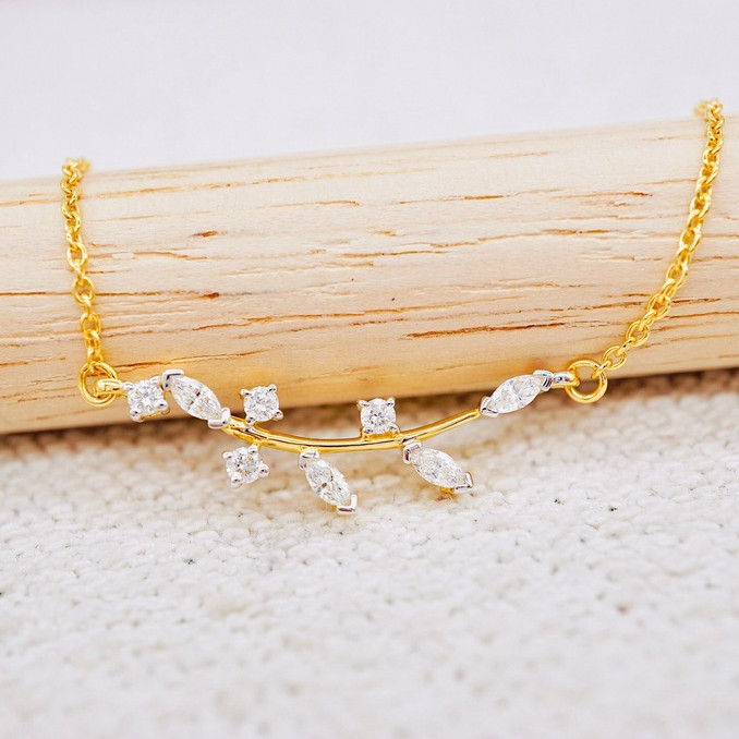 [ พร้อมส่ง ] สร้อยคอพร้อมจี้เพชรแท้น้ำ100  ทองคำแท้9K (ทอง37.5%) เพชรเบลเยี่ยมแท้ ขายได้ [9KPN188]