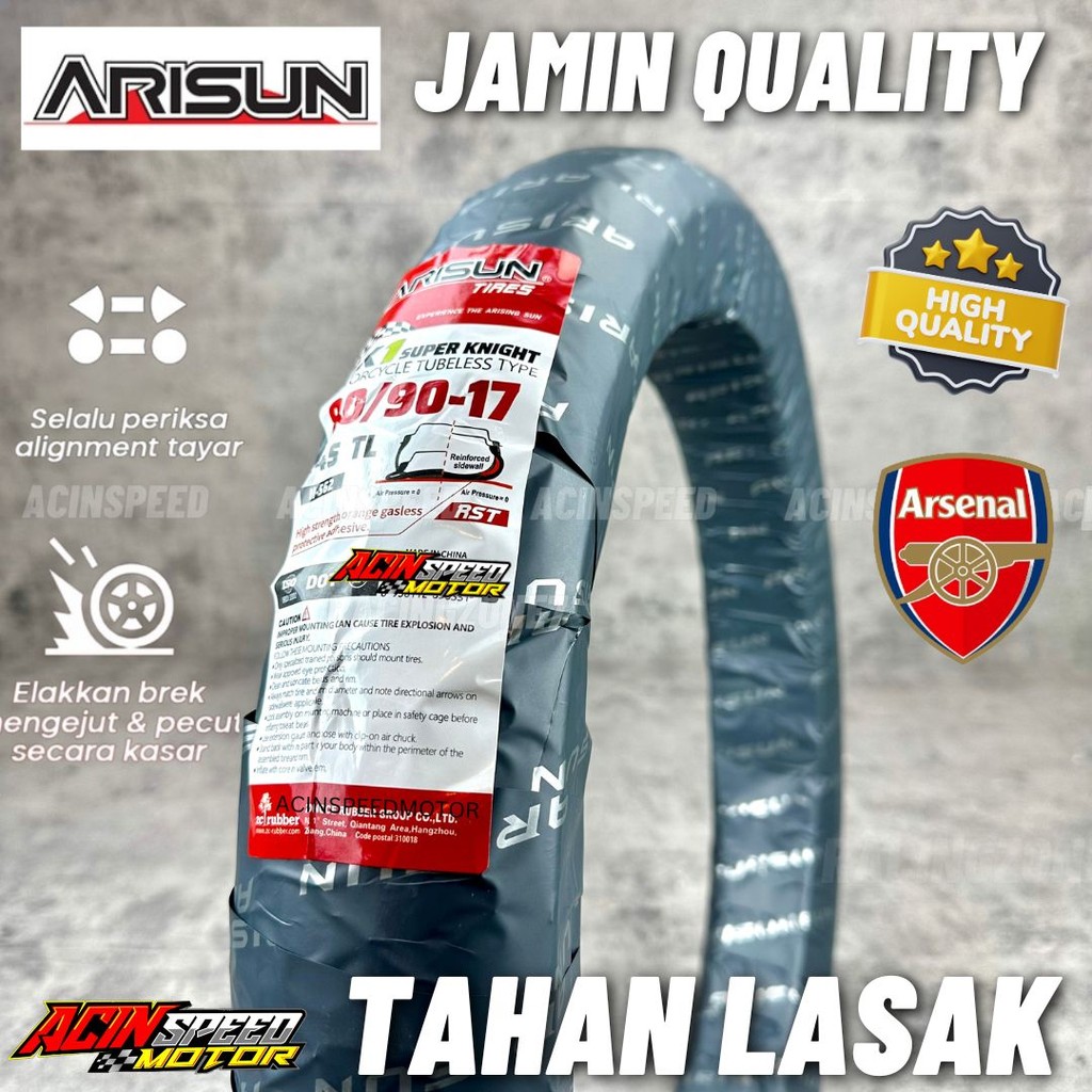 TERBARU ARISUN TIRE TUBELESS SK1 SUPER KNIGHT 70/90-17 80/90-17 PERFORMANCE TAYAR MOTOR GRT CORSA MA
