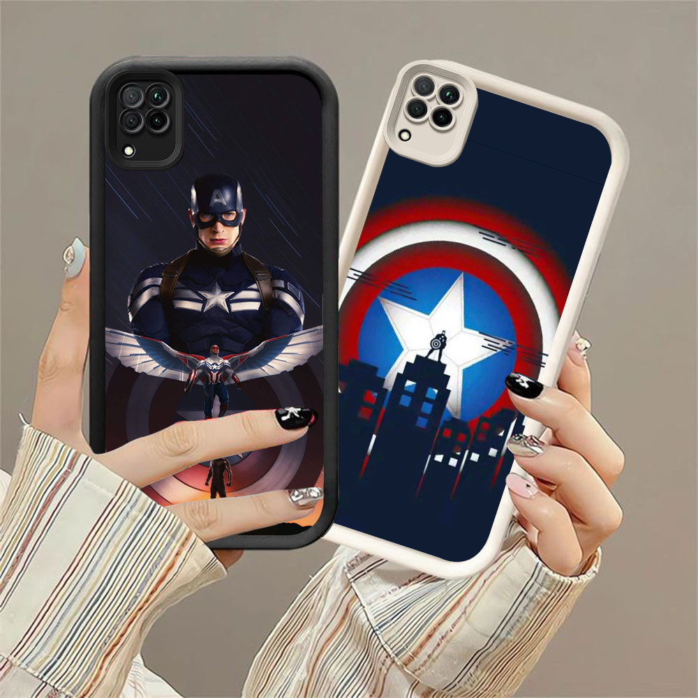 CK-9 กัปตันอเมริกาหรูหราปลอกซิลิโคนสําหรับ Samsung A12 A22 J2 J4 J6 J7 Prime Pro Plus 5G