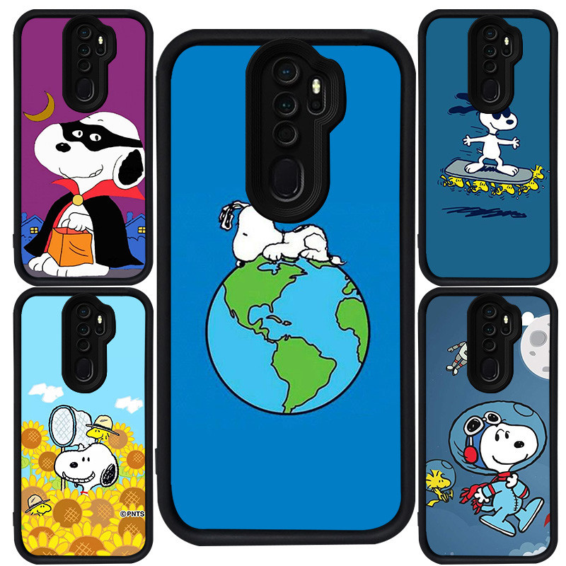 เคสสําหรับ OPPO Reno 2F F11 Pro 2Z A37 A83 A9 A5 2020 A39 ซิลิโคนสีดํา M-46 Snoopy