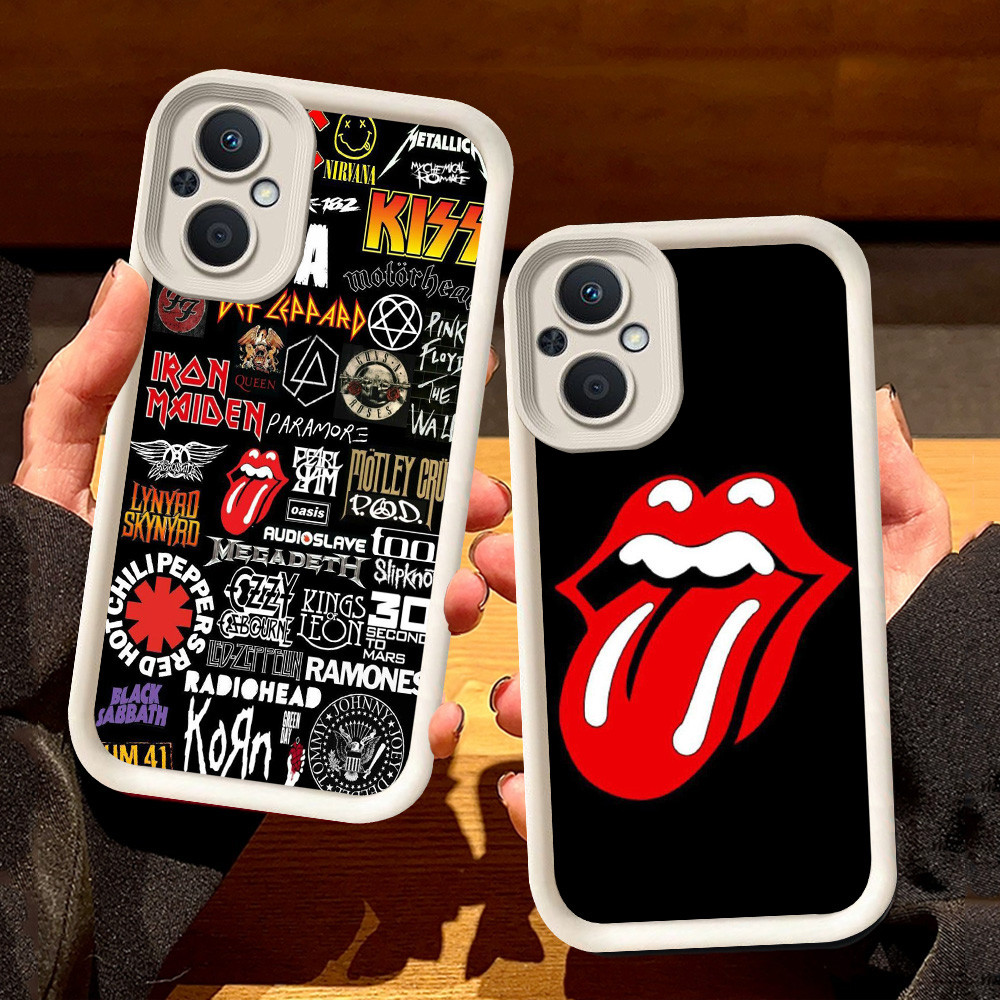 เคสสีขาวสําหรับ OPPO Reno Find X5 8Z 8 7Z 7 Lite 5G S20 Rock Band