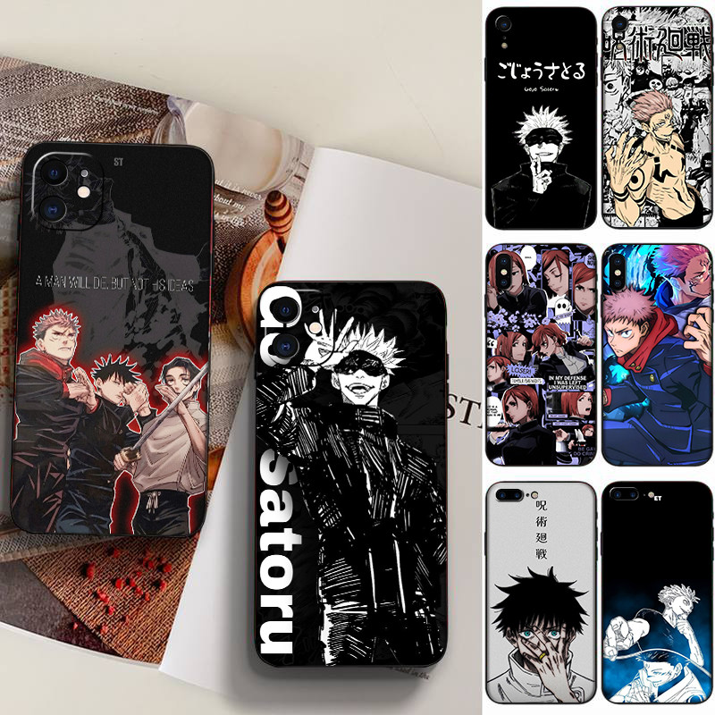 เคสโทรศัพท์สีดํานุ่มสําหรับVivo Y78 Y81 Y81S Y85 Y1820 Y91i Y91 Y91C Y95 Y93 WB15 Jujutsu Kaisenปลอก