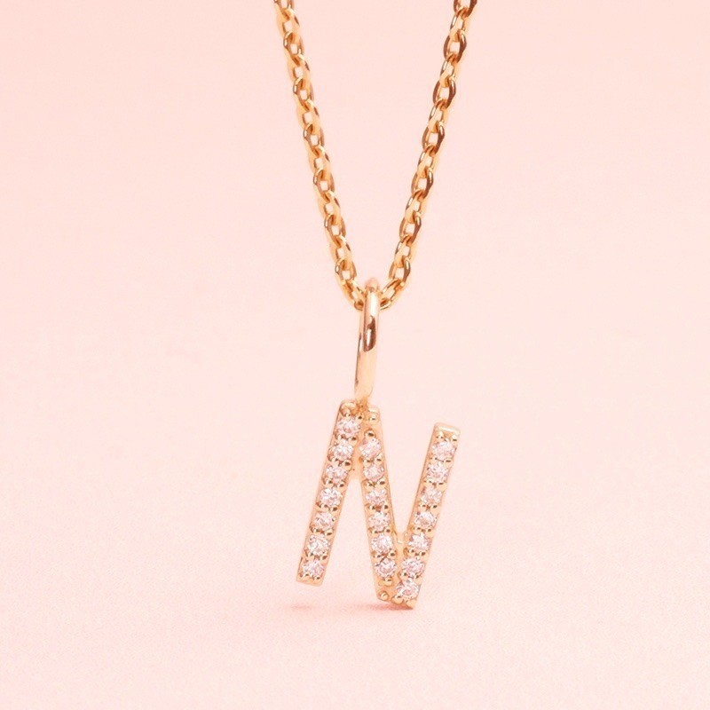 Grace Fine Jewelry จี้เพชร 9k N Alphabet (จี้อย่างเดียว)