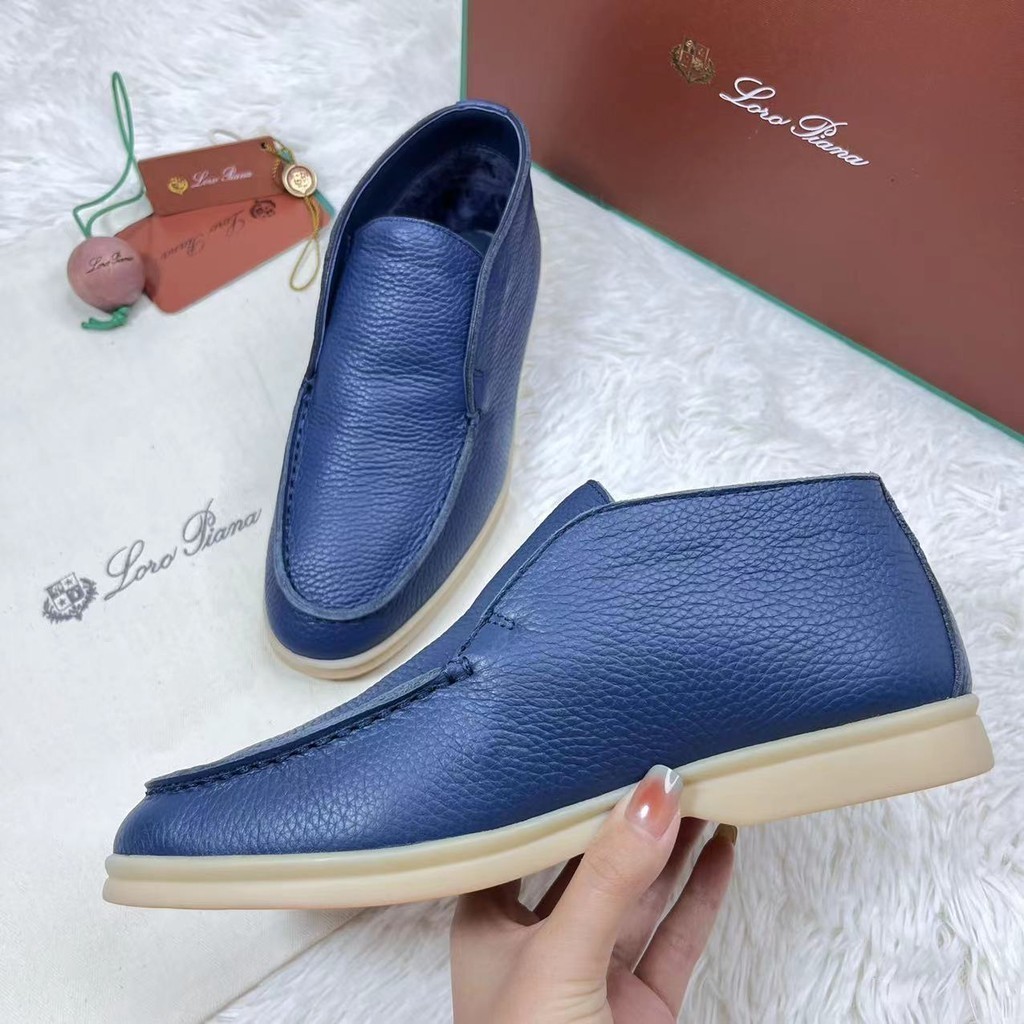 [พร้อมส่ง] Loro * piana รองเท้าบูทโลฟเฟอร์ หนังวัวแท้ กันหิมะ สําหรับผู้ชาย และผู้หญิง