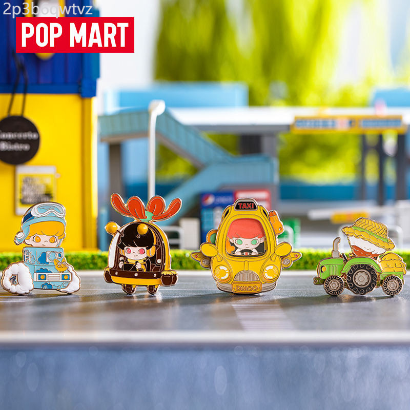 ♞จัดส่งฟรี Bubble Mart อย่างเป็นทางการแท้ DIMOO Qunar series กล่องตาบอด badge ของเล่นสร้างสรรค์เข็