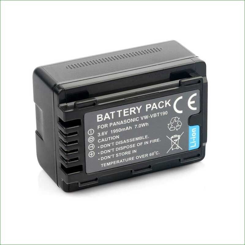 ▥ สําหรับ  Vw-Vbt190 3.6V 1950Mah แบตเตอรี่กล้องดิจิตอลใช้งานร่วมกับ Hc-V720 Hc-V727 H