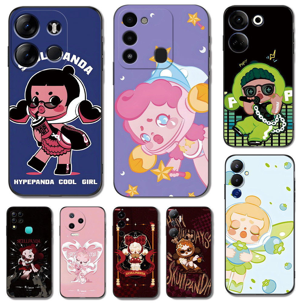 เคส สำหรับ Infinix Note 12 Pro 4G 5G / Tecno Pova 5 Skullpanda ลมจีน เคส Case สีดํา สีแดง แปลกๆ น่าร