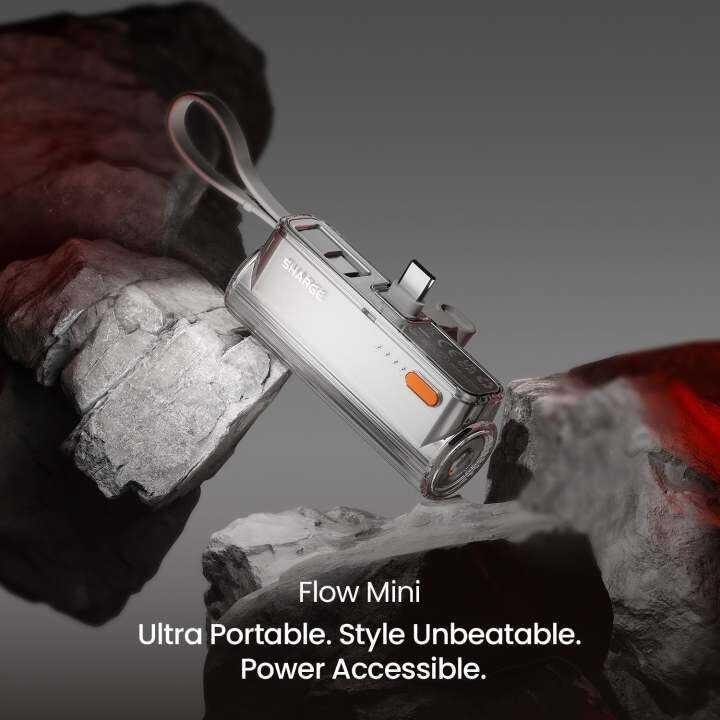 ❤ Sharge/Shargeek Mini Emergency 5000Mah Powerbank Self Cable Mobile Power Compact Fast Chargin