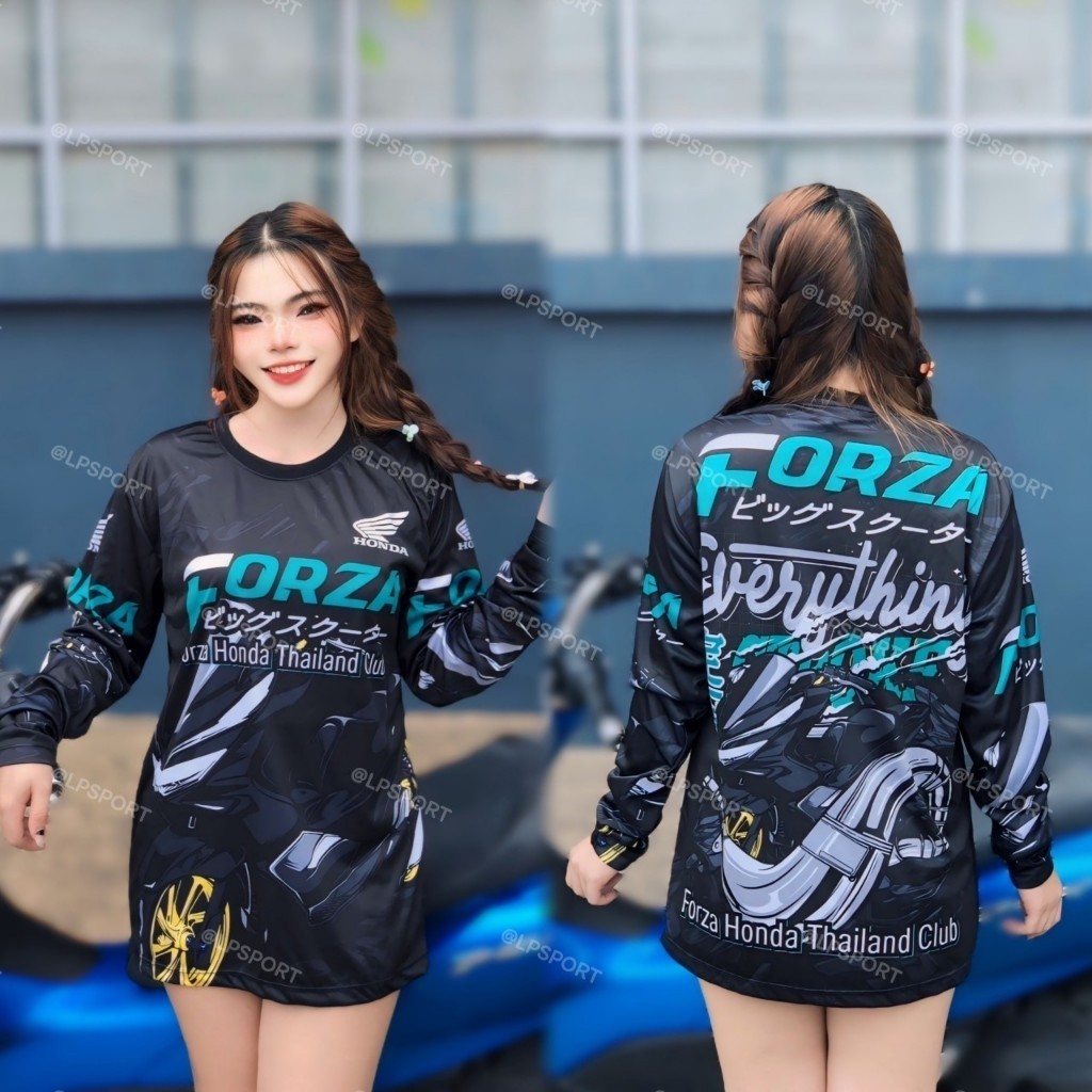 เสื้อกีฬาแขนยาว ลายเด็กแว้น ผู้ใหญ่ FORZA,X MAX