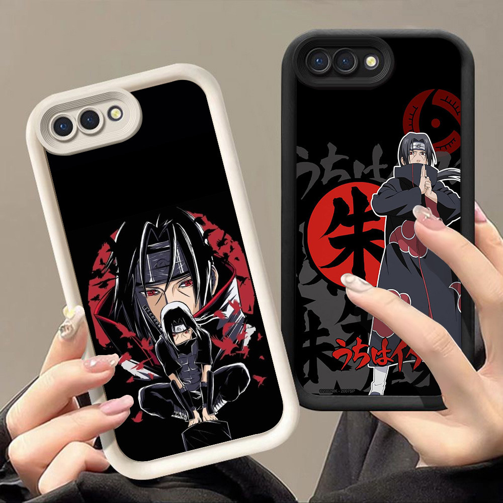 Q-16 อะนิเมะ Uchiha Sasuke ปลอกสีดําและสีขาวสําหรับ OPPO A3 Pro F5 A3X A39 A37 A83 A12e A3s A1k Real