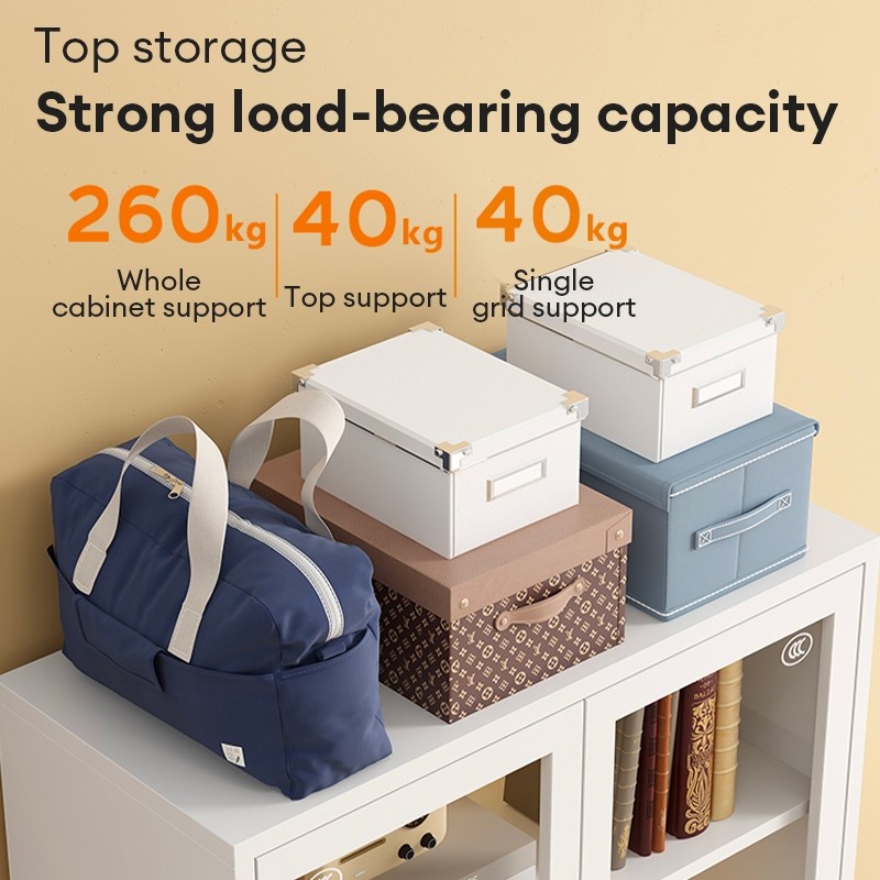 hot🔥การประกันคุณภาพ🔥 import BMZAR Multifunctional Iron Display Cabinet With Door Bookcase Display