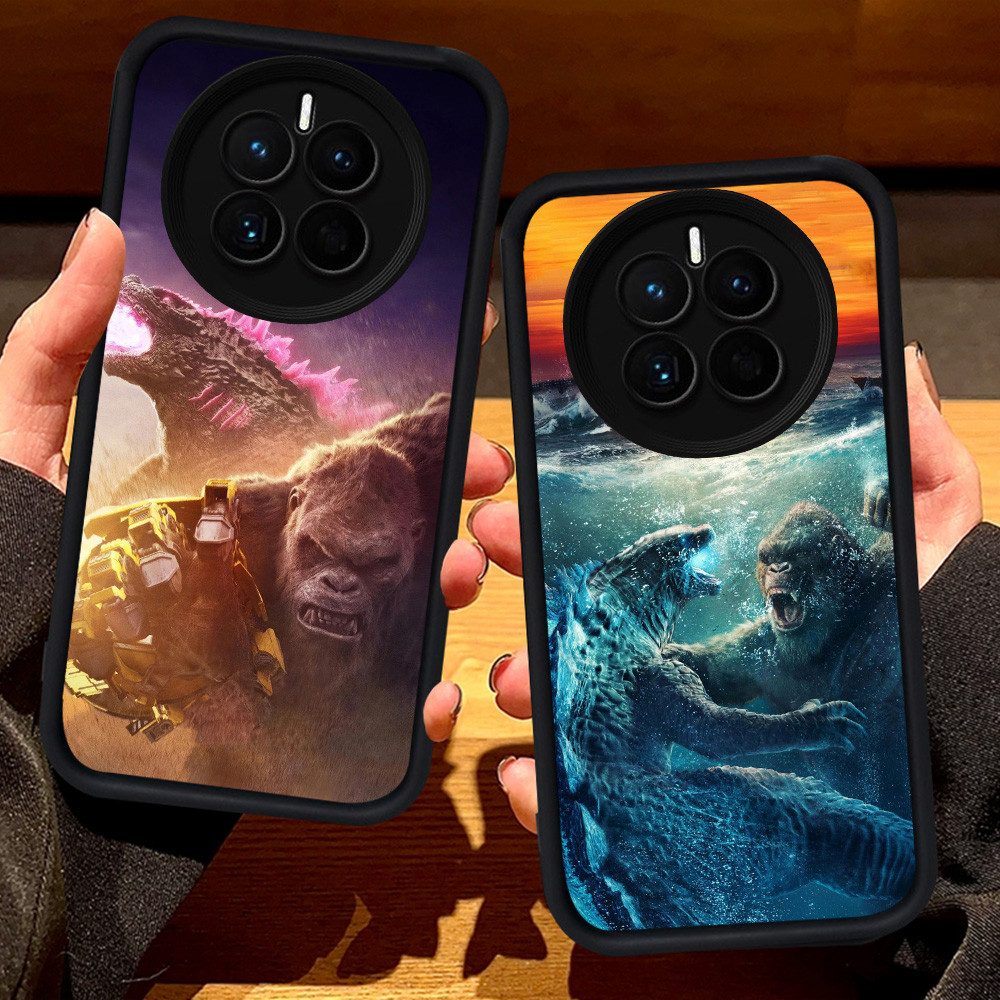 S71 Godzilla vs Kong Casing สําหรับ Realme Narzo 70 N65 12X 12 13 Pro Plus Lite 5G สีดํา