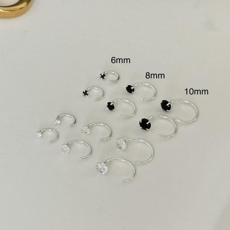 Suwan.Na.Shop ต่างหู ต่างหูห่วง ต่างหูไร้แป้น Lพชsกลม