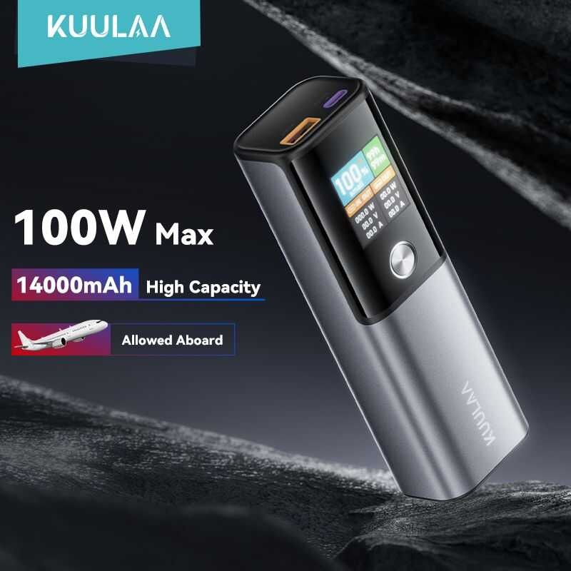 ❤ Kuulaa แล็ปท็อป Bank 14000Mah USB C Charging With Cable Free, 100W Powerbank Fast Charge Lapt