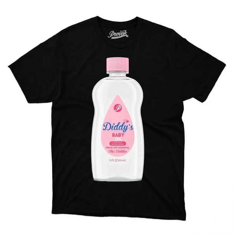 Diddy Oil Tee, เสื้อตลก, Baby Oil, The Diddler, P Diddy, Jay Z, Beyonce, Diddy Party,Shirt, Freak
