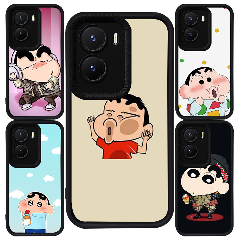 เคสสําหรับ VIVO Y15s Y56 Y22s Y16 Y01 Y35 Y75 Y15a Y22 Y55 T4 IQOO 13 Z10 Z9 Z9X 5G ซิลิโคนสีดํา M-7