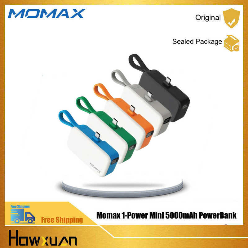 ❤ Momax 1-Power Mini 3-In-1 Power Bank 5000มิลลิแอมป์ชั่วโมงสำหรับ Type-C