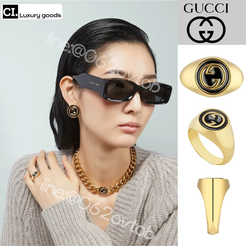 shopee ใหม่ถูกที่สุดของแท้ แหวน Gucci Blondie enamel ring