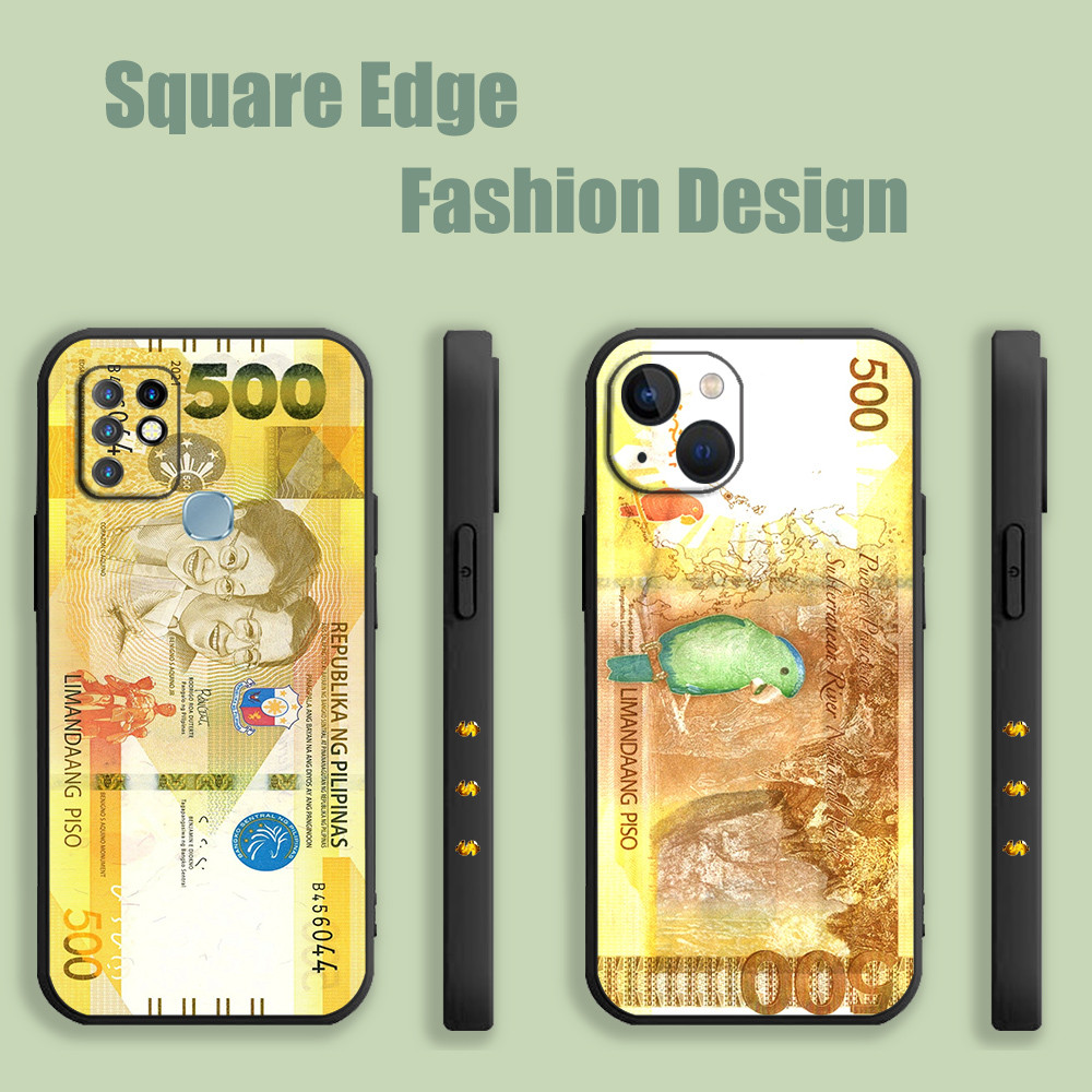 สําหรับRealme GT NEO 3T 2T 11 Pro Plus 5G C55 C53 C51 10 เงินPeso 500 Piso CWF08 เคสโทรศัพท์สแควร์ขอ