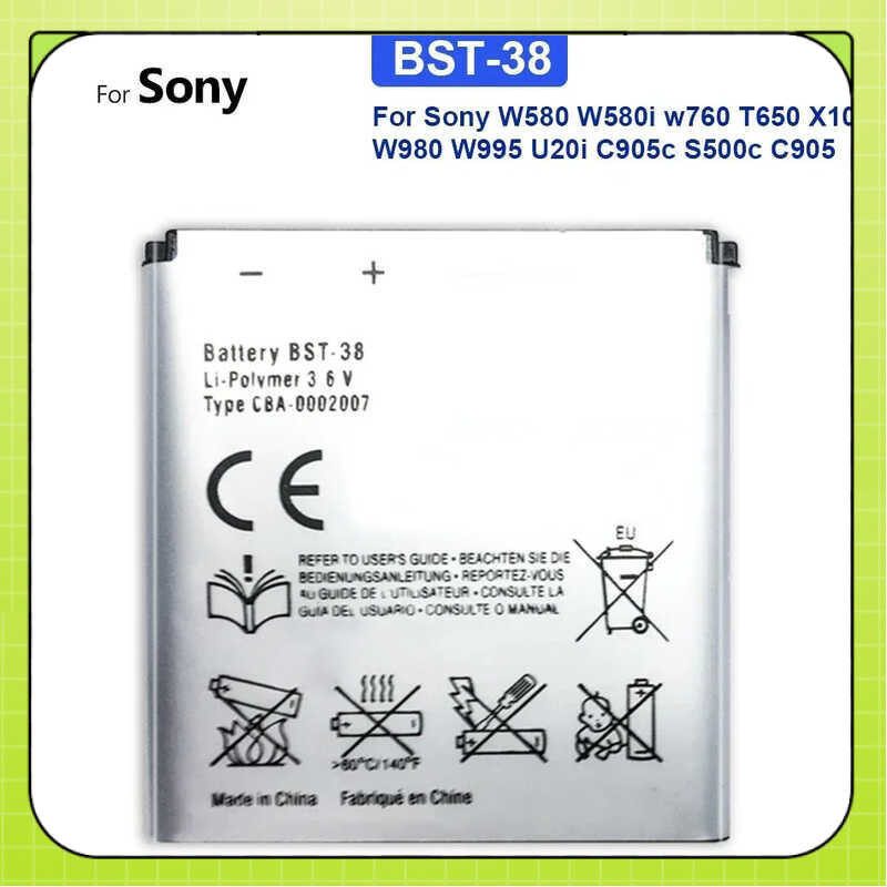 BST-38 แบตเตอรี่โทรศัพท์มือถือ Sony Ericsson C510 C902 C905 K770I K850 W580I R306 W980 Z770i K770