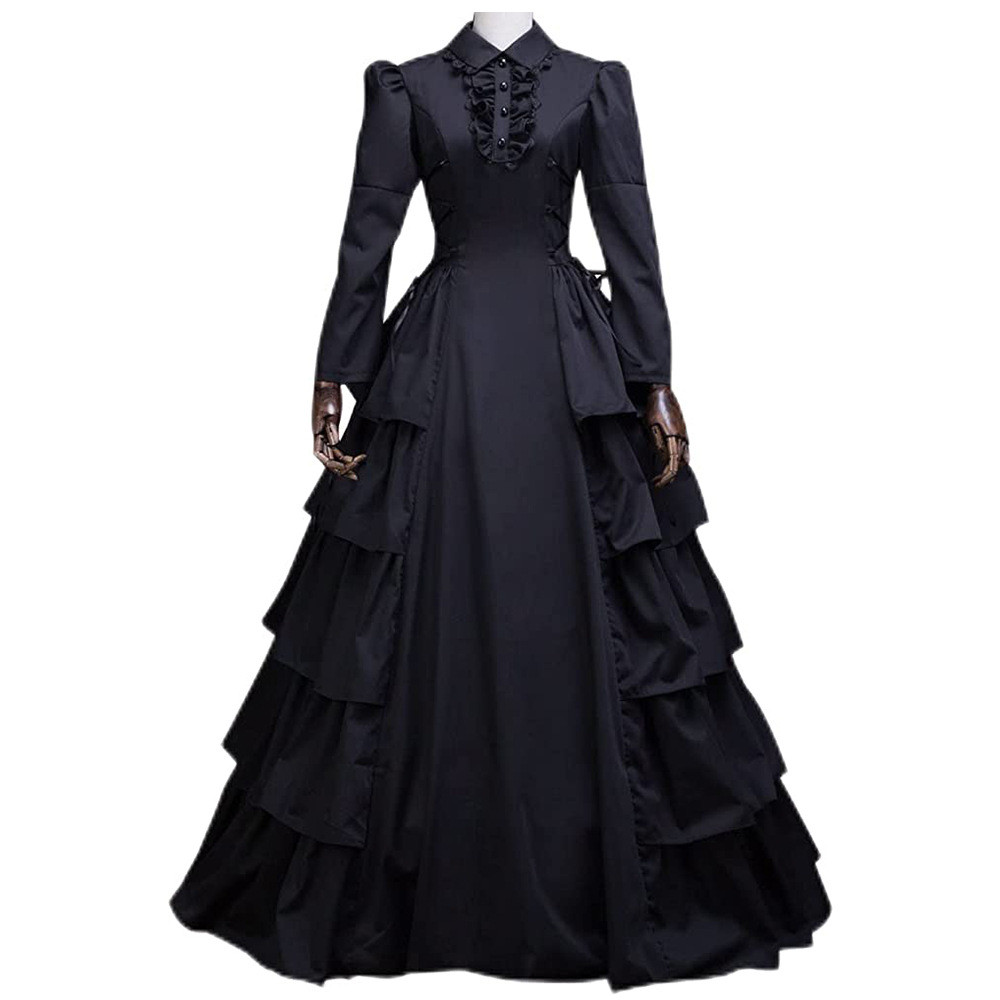 Medieval Victorian Dress Halloween Renaissance Gothic Lace Queen Princess Dress