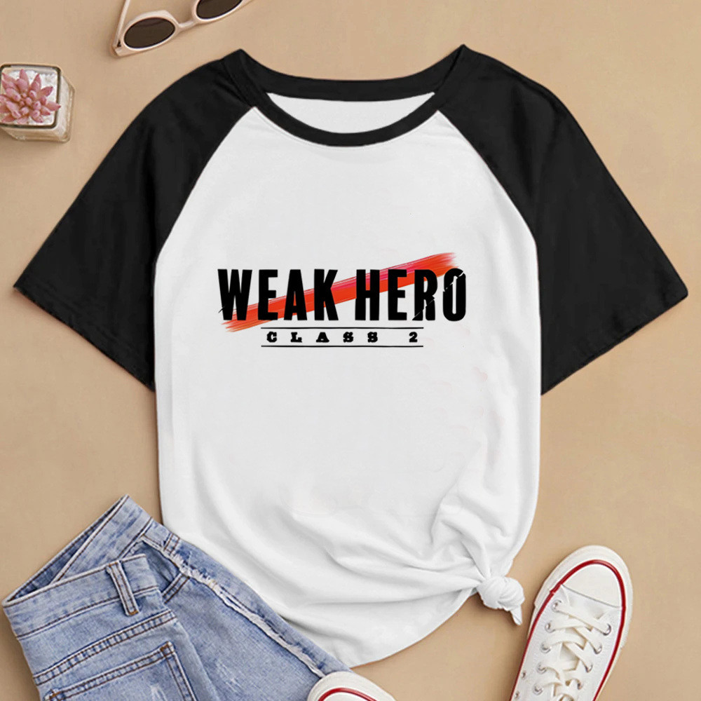 Weak Hero Class 1 เสื้อผู้หญิง Y2KPsychedelicPunkGothic สบายเสื้อยืดคลาสสิก universityharajuku สีสัน