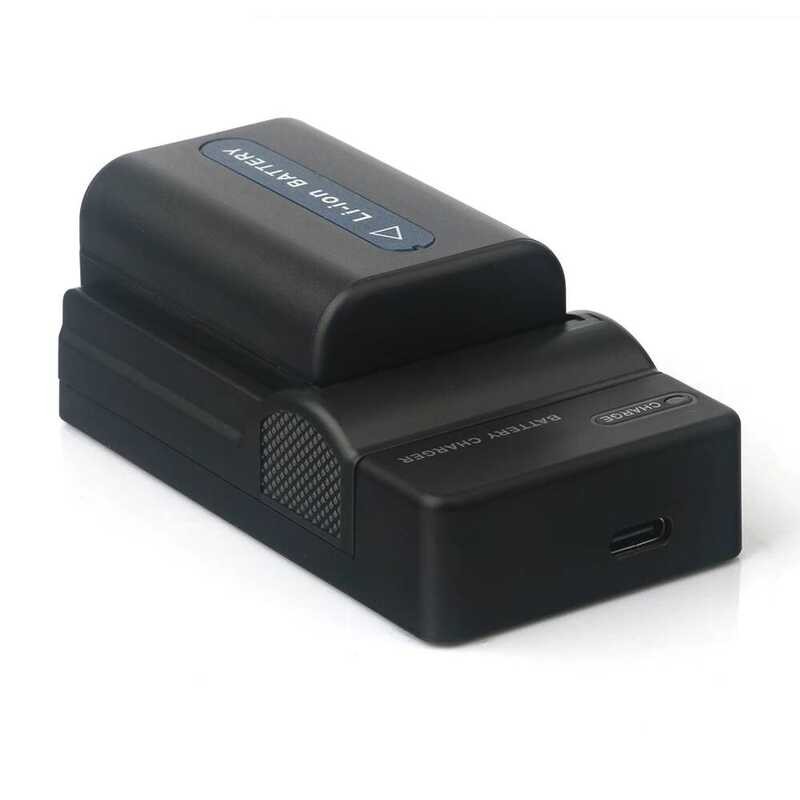 ▥ สําหรับ Sony Np-Fm55h 1600Mah Li-Ion ความจุสูงแบตเตอรี่/เครื่องชาร์จใช้งานร่วมกับ Dcr-Pc330e
