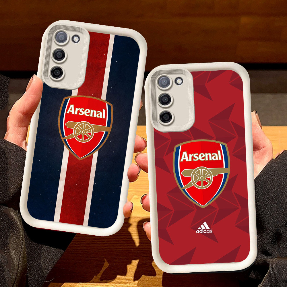 เคสสีขาวสําหรับ Samsung M02 A03S J6 A03 Core J4 Plus M02S A71 A51 A02S A31 A02 F02SS130 A-Arsenal-FC