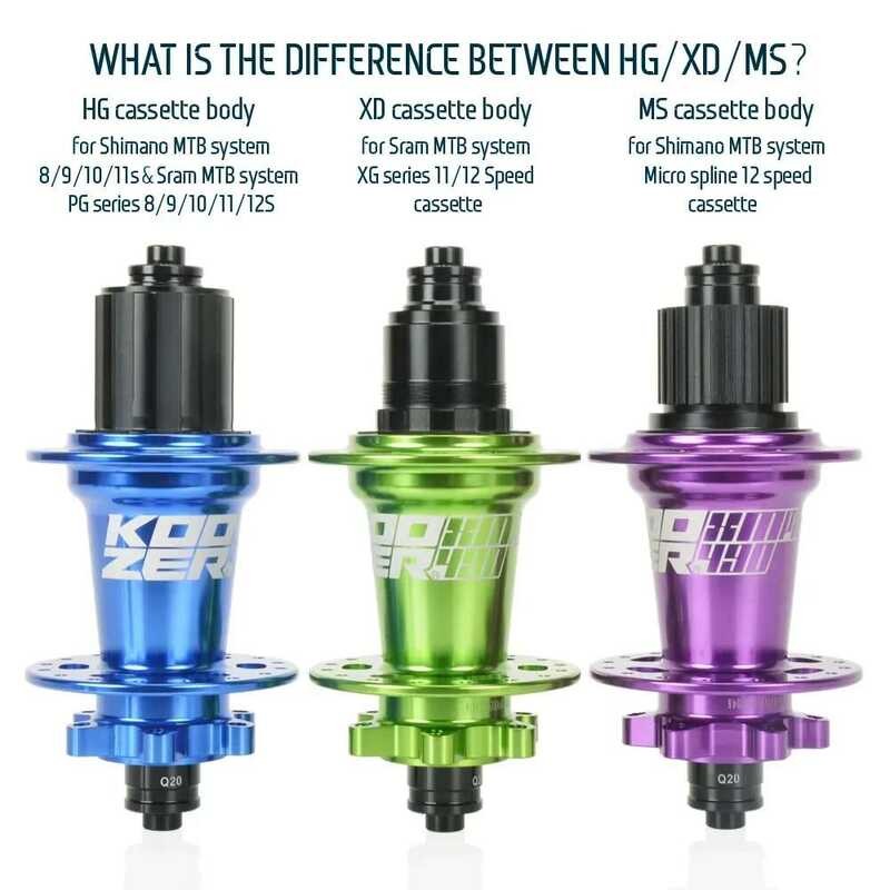 ❥ Koozer Xm490 Pro Cube 32 หลุมmtbด้านหลัง 10X135 12X135 TA Thru Axleจักรยา