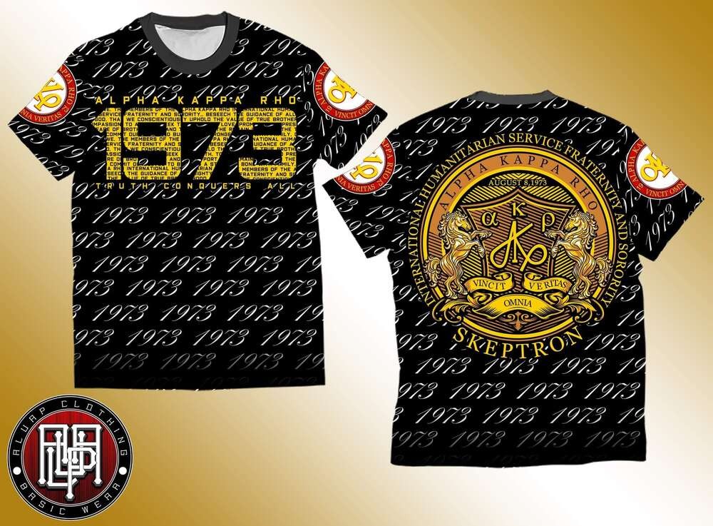 เสื้อยืดผู้ชายฟิตเนส ALPHA KAPPA RHO 1973 การออกแบบระเหิด 51ST ANNIVERSARY 3D KIT CONCEPT - ชื่อที่ก