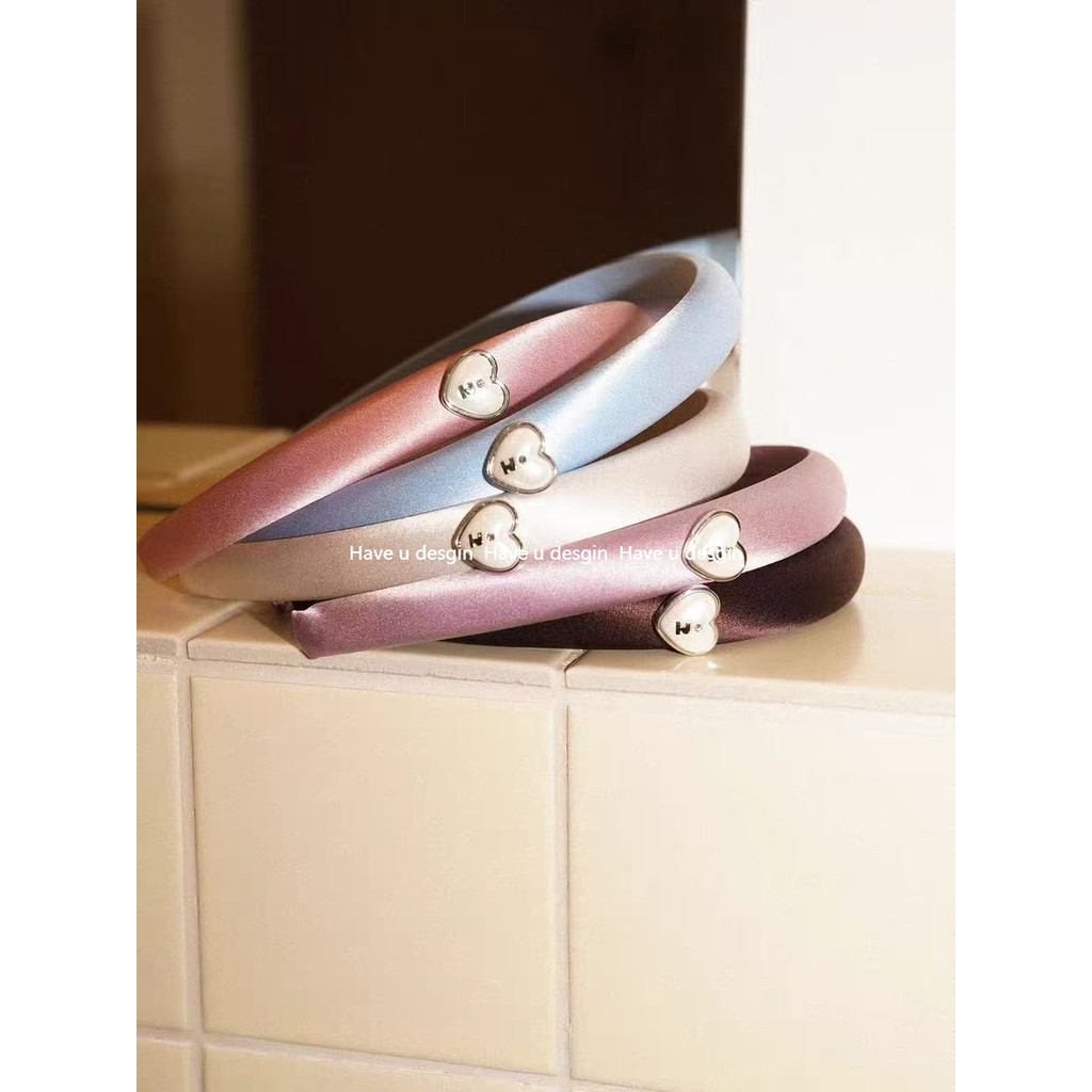 มี u desgin Diamond Pearl Drum Drum Retro Silk Headband High Skull Headband