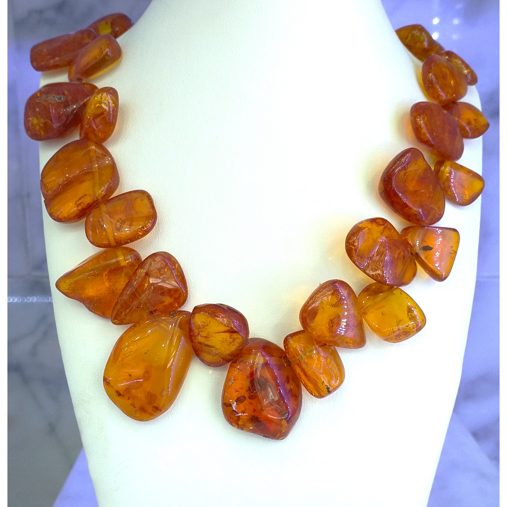 สร้อยคอหินอำพัน STN-50 Amber