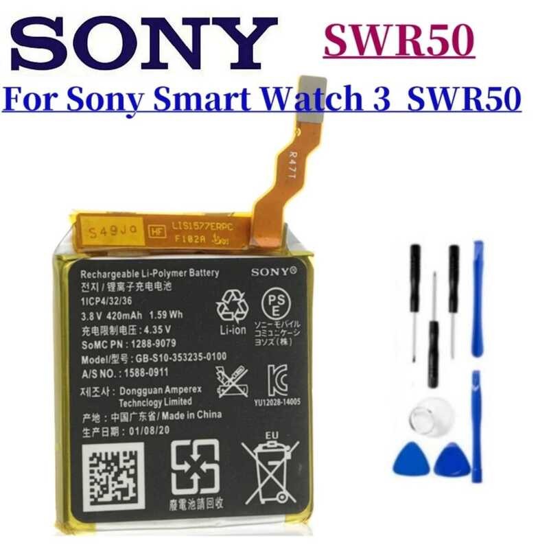 ▥ แบตเตอรี่เดิม สําหรับ SONY Smart Watch 3 Sw3 Swr50 3Sas แท้แบตเตอรี่ 420Mah + เครื่องมือ
