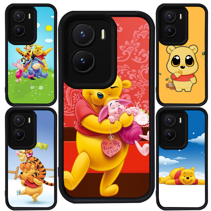 เคสสําหรับ VIVO Y15s Y56 Y22s Y16 Y01 Y35 Y75 Y15a Y22 Y55 T4 IQOO 13 Z10 Z9 Z9X 5G ซิลิโคนสีดํา M-1