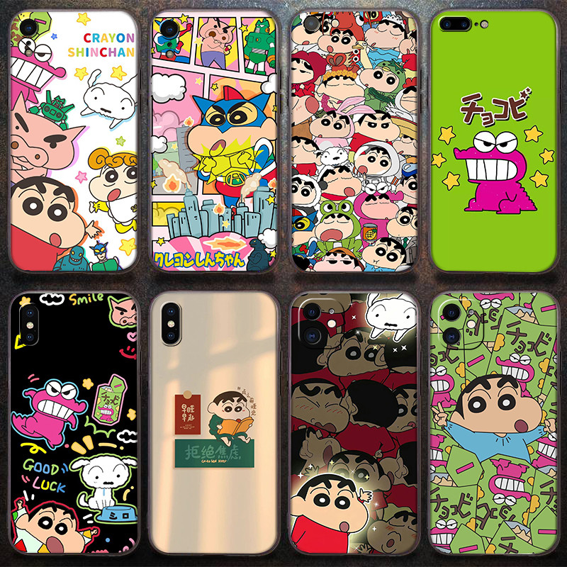 แฟชั่นเคสโทรศัพท์สีดํานุ่มสําหรับRealme C51S C67 C68 C63 C61 P1 หมายเหตุ 50 VT5 ดินสอสีชินจังCaseg