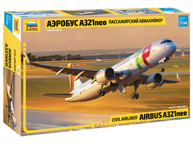 1/144 ZVEZDA 7043 โมเดลเครื่องบินโดยสาร Airbus A-321 NEO*