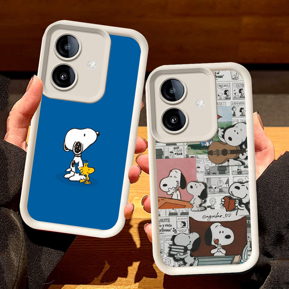 ปลอกสีขาวสําหรับ OPPO A3 A79 A3X A5 A5I Pro A5X 5G S127 Snoopy