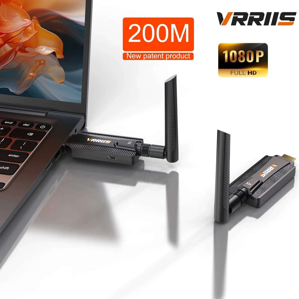 1080P 5G 200m Wireless WiFi HDMI Audio Video Transmitter Receiver Extender อะแดปเตอร์สําหรับ PS4 กล้อง DVD แล็ปท็อป PC To TV โปรเจคเตอร์