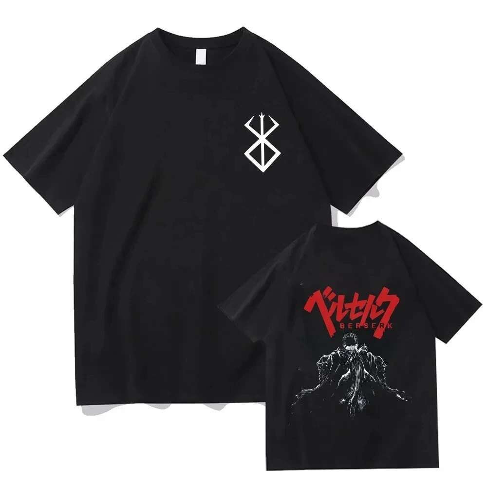 Berserk T เสื้อ Guts ตลก เสื้อยืดผู้ชาย Cool Manga อะนิเมะญี่ปุ่นHip Hop Tops Tees 71829