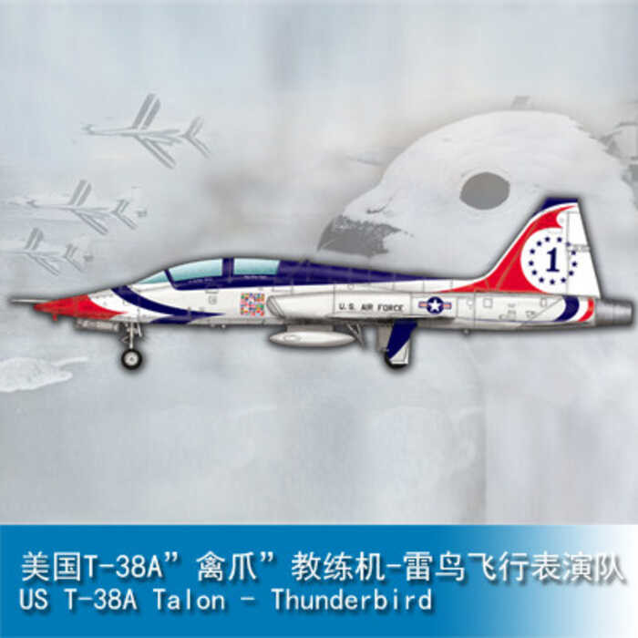 TRUMPETER 05809 เครื่องบินฝึกสอน T-38A "Talon" ของทีมแสดงสัญจรอากาศ Thunderbirds ของสหรัฐฯ ขนาด 1/48