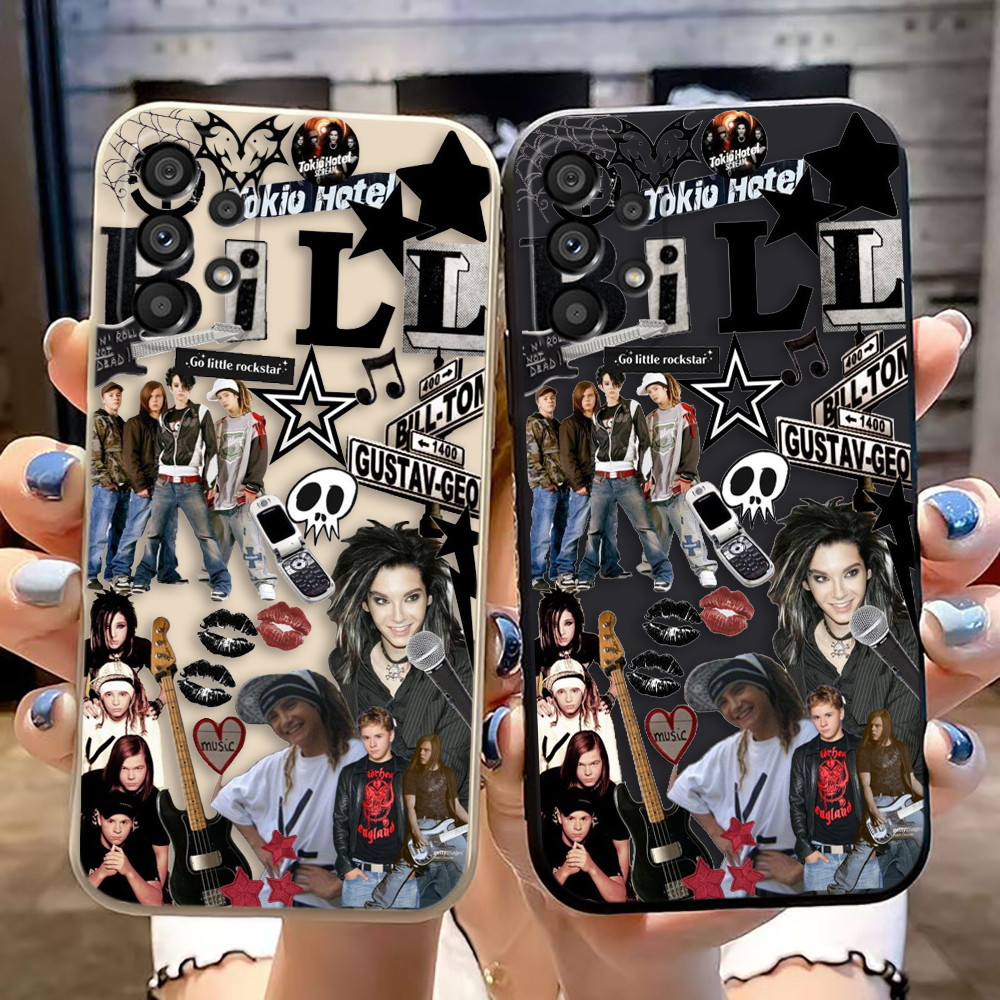 นักร้อง Tom Bill Kaulitz Tokio Hotel C สีสันตรงขอบซิลิโคน TPU เคสโทรศัพท์สําหรับใช้งานร่วมกับยี่ห้อ: