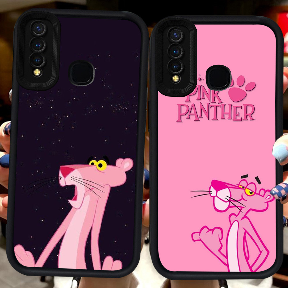 ปลอกสีดําสําหรับ VIVO Y30i Y15 Y17 Y12 Y50 Y95 Y30 Y93 Y91C Z1 Pro Y19 V9 Y91 H86 Pink Panther
