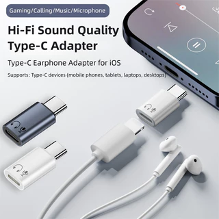 Fonken Type-C ถึง iOS Audio Adapter USB C ชาย iOS หญิงหูฟังตัวแปลงหูฟังสําหรับ iPh 16 15 แท็บเล็ต