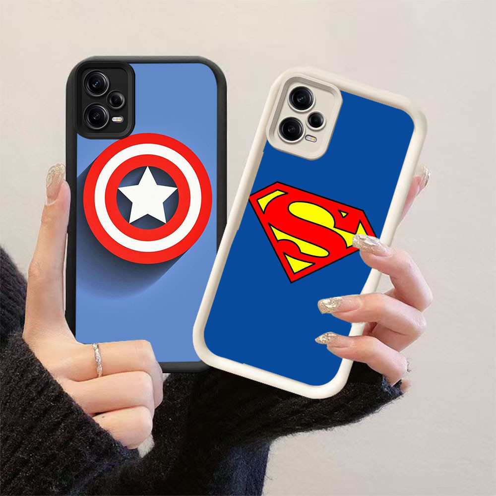 YZ-3 กัปตันอเมริกาปลอกกันกระแทกสําหรับ Xiaomi Redmi Note Turbo 3 12 POCO X5 F5 F6