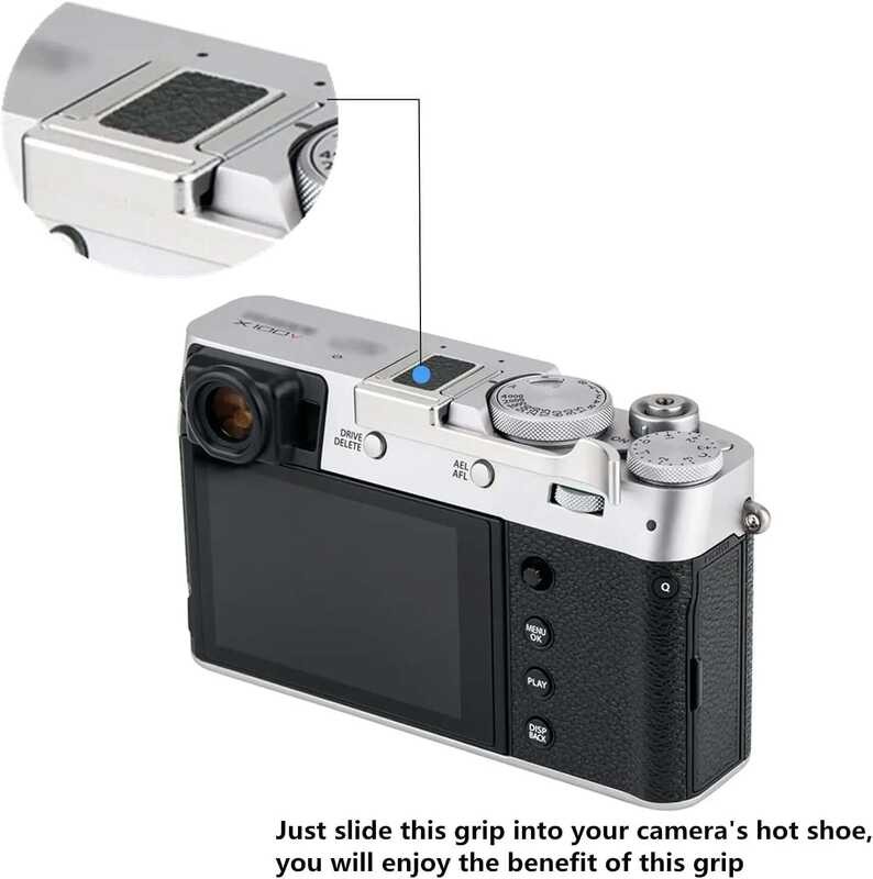 ▥ JJC จับสำหรับ Fujifilm โลหะ X100vi X-E4ฟูจิ Xe4 X-E3 Xe3 X100v X100f X100t กล้องรองเท้าร้อนส่
