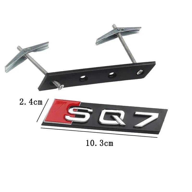 ▥ Audi Sq3 Sq5 Sq7 สัญลักษณ์พลาสติก ABS รถกระจังหน้าป้ายโลโก้ภายนอกการปรับเปลี่ยนอุปกรณ์ตกแต่งส