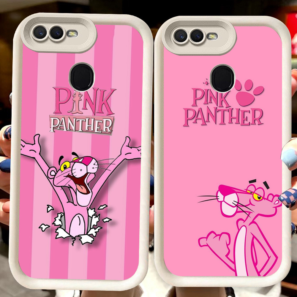 H86 Pink Panther สีขาวปลอกสําหรับ OPPO F9 A12s A5S A1K A5 A3S A12E A7 A12 F7 F5 Pro A11K