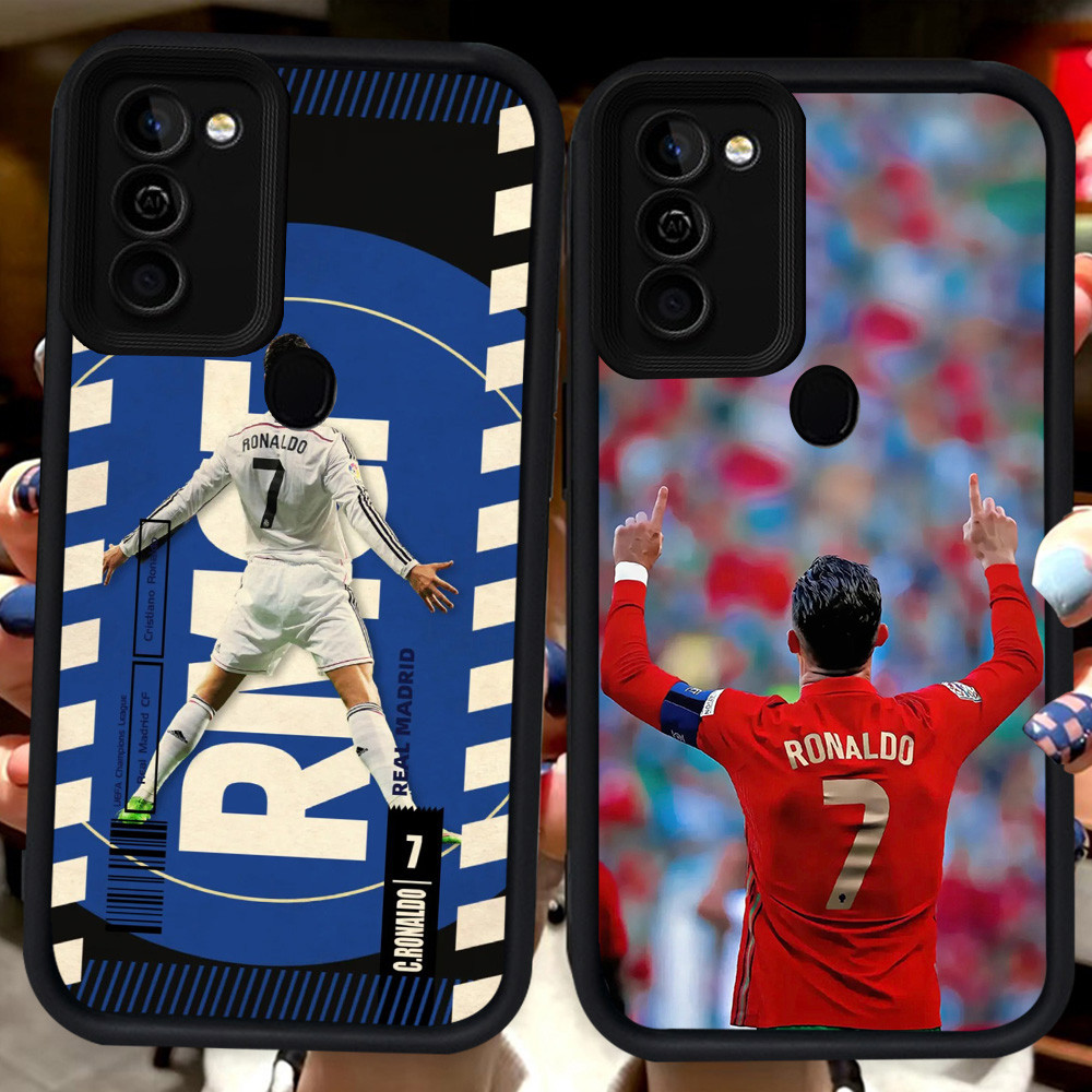 ปลอกสีดําสําหรับ Samsung A10 A20S M21 A7 A30s A30 A50 M30S A20 A10S A21S A50s A11 H120 CR7 Ronaldo