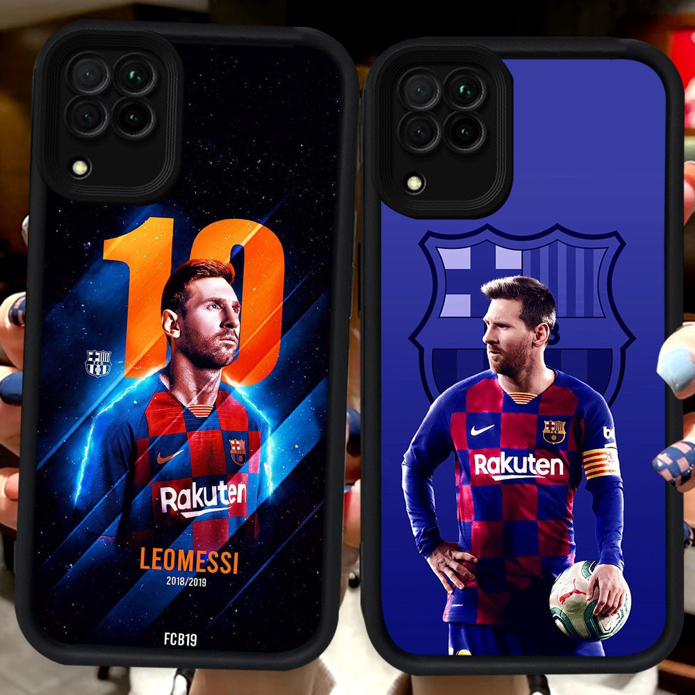 ปลอกสีดําสําหรับ Samsung A04 A05 A06 J7 J2 Prime F04 A22 A12 A04E M04 Pro 5G H32 Barcelona Messi